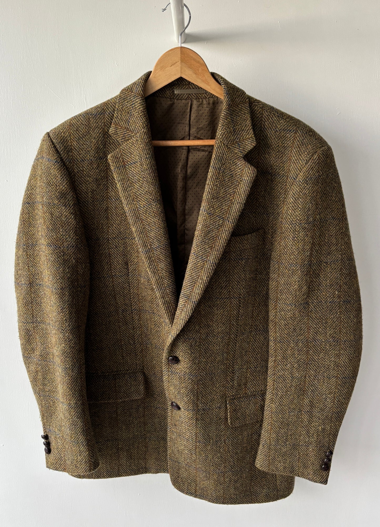 L - VINTAGE HARRIS TWEED BLAZER