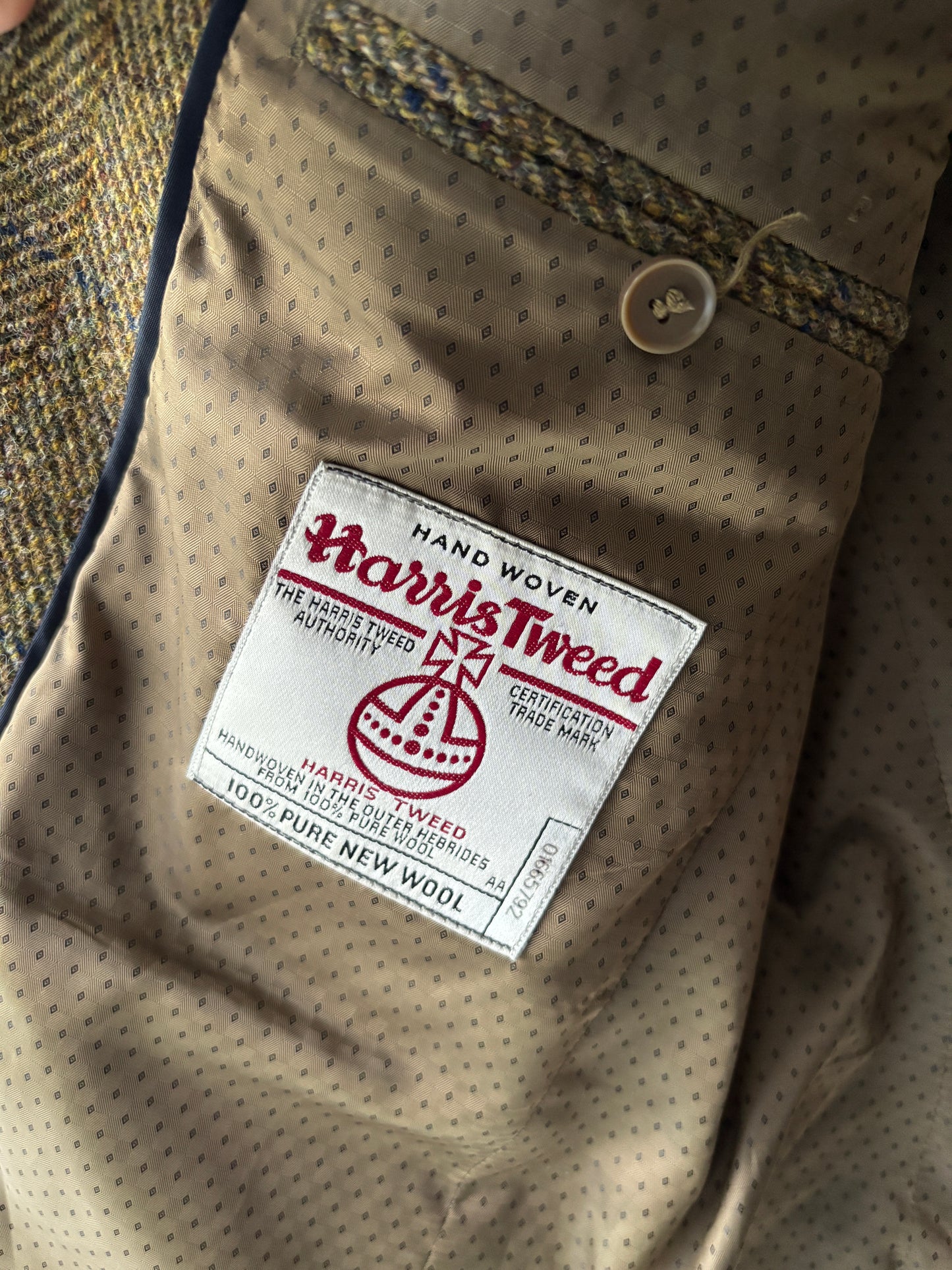 L - VINTAGE HARRIS TWEED BLAZER