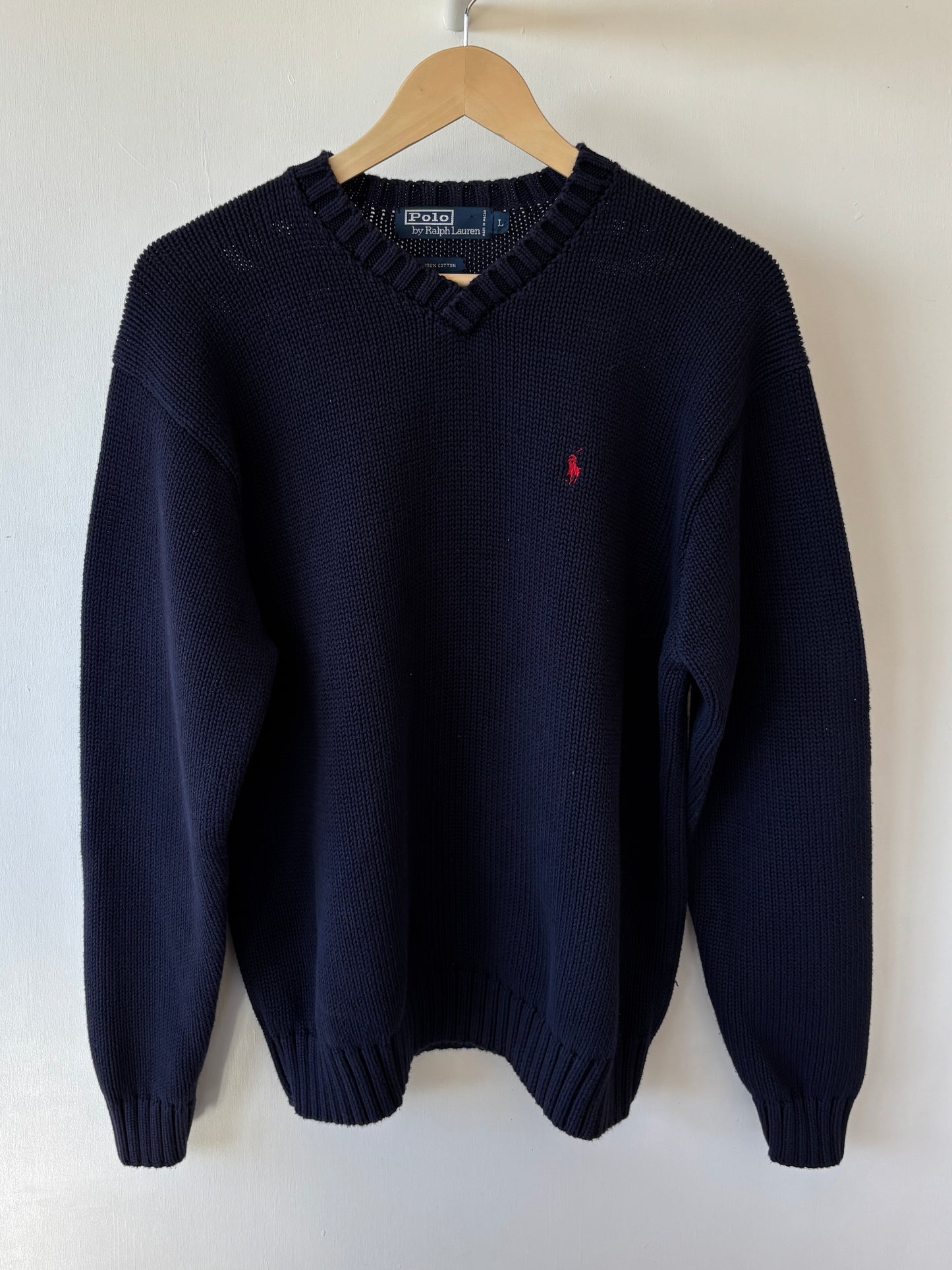 L - VINTAGE RALPH LAUREN KNITTED SWEATSHIRT