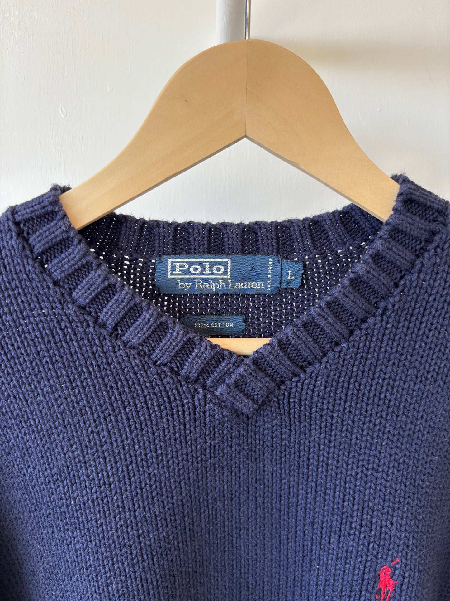 L - VINTAGE RALPH LAUREN KNITTED SWEATSHIRT