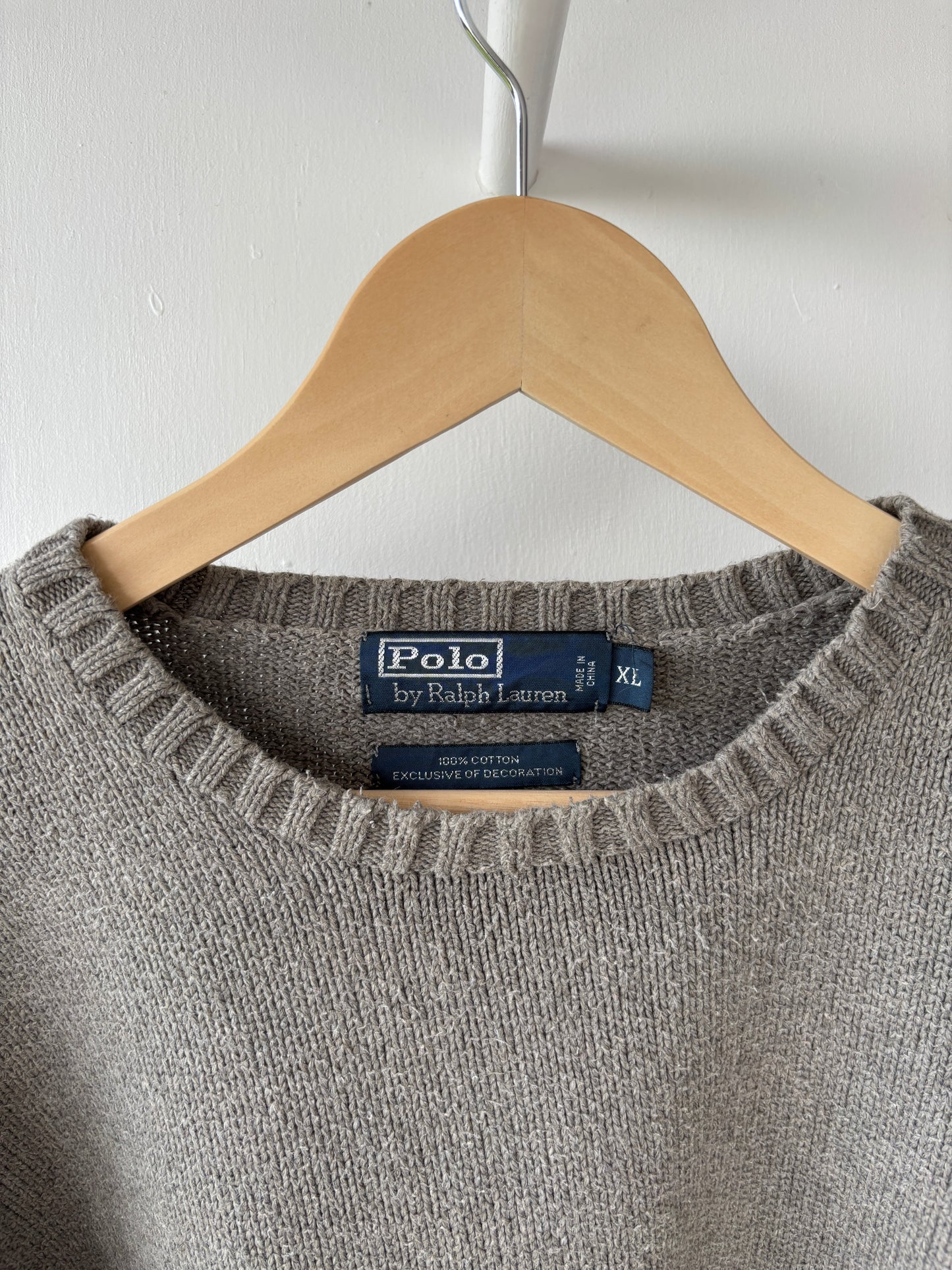 S - VINTAGE RALPH LAUREN KNITTED SWEATSHIRT