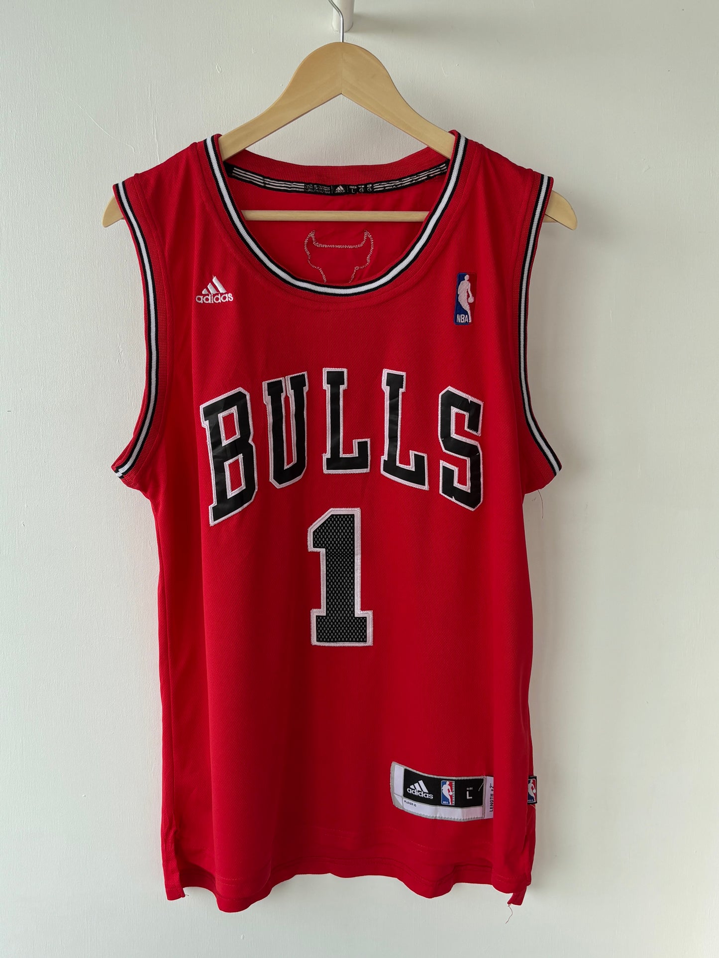 L - VINTAGE BULLS ROSE BASKETBALL JERSEY