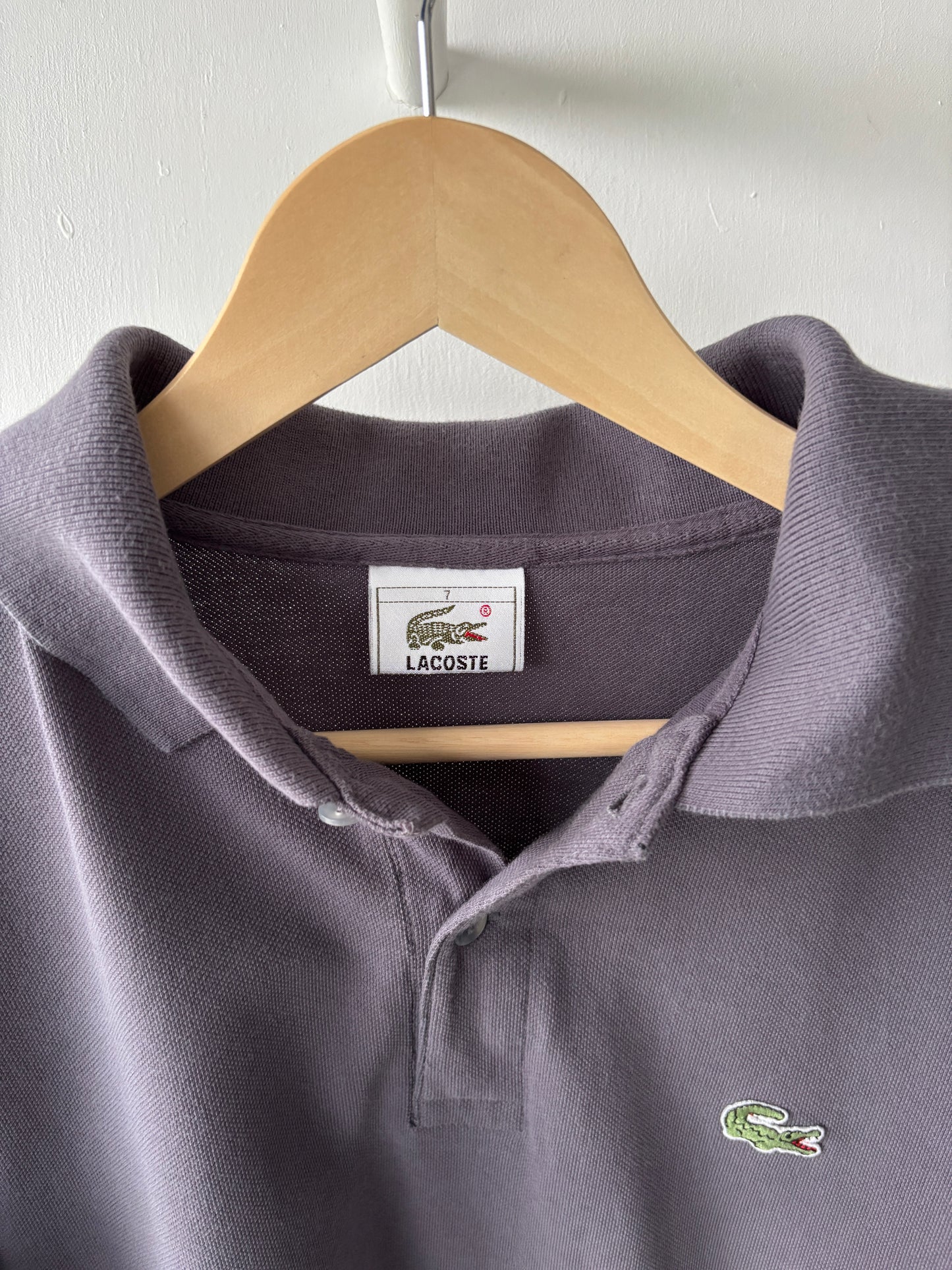 L - VINTAGE LACOSTE LONG SLEEVE POLO