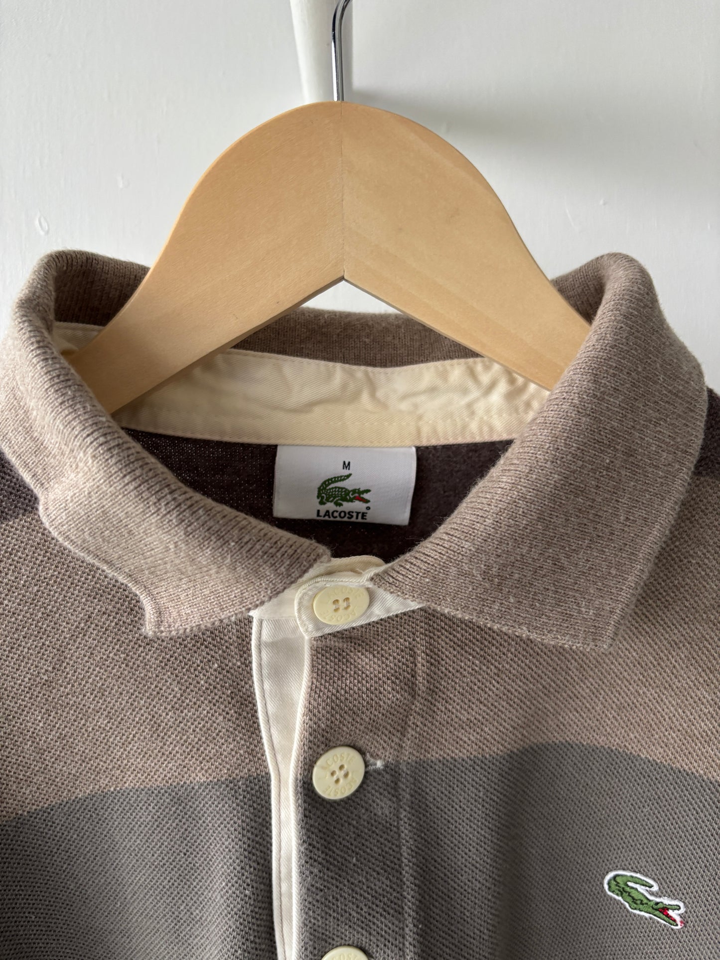 M - VINTAGE LACOSTE LONG SLEEVE POLO