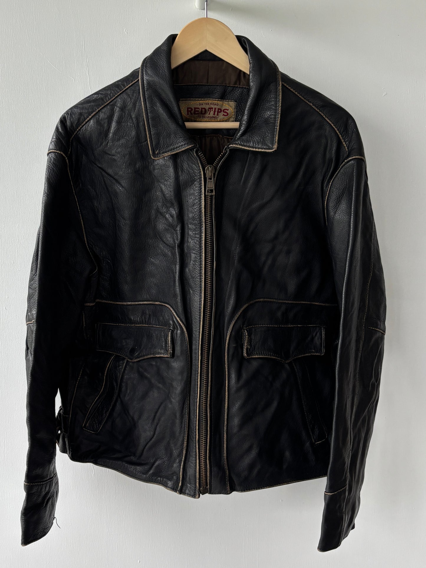 S - VINTAGE LEATHER JACKET