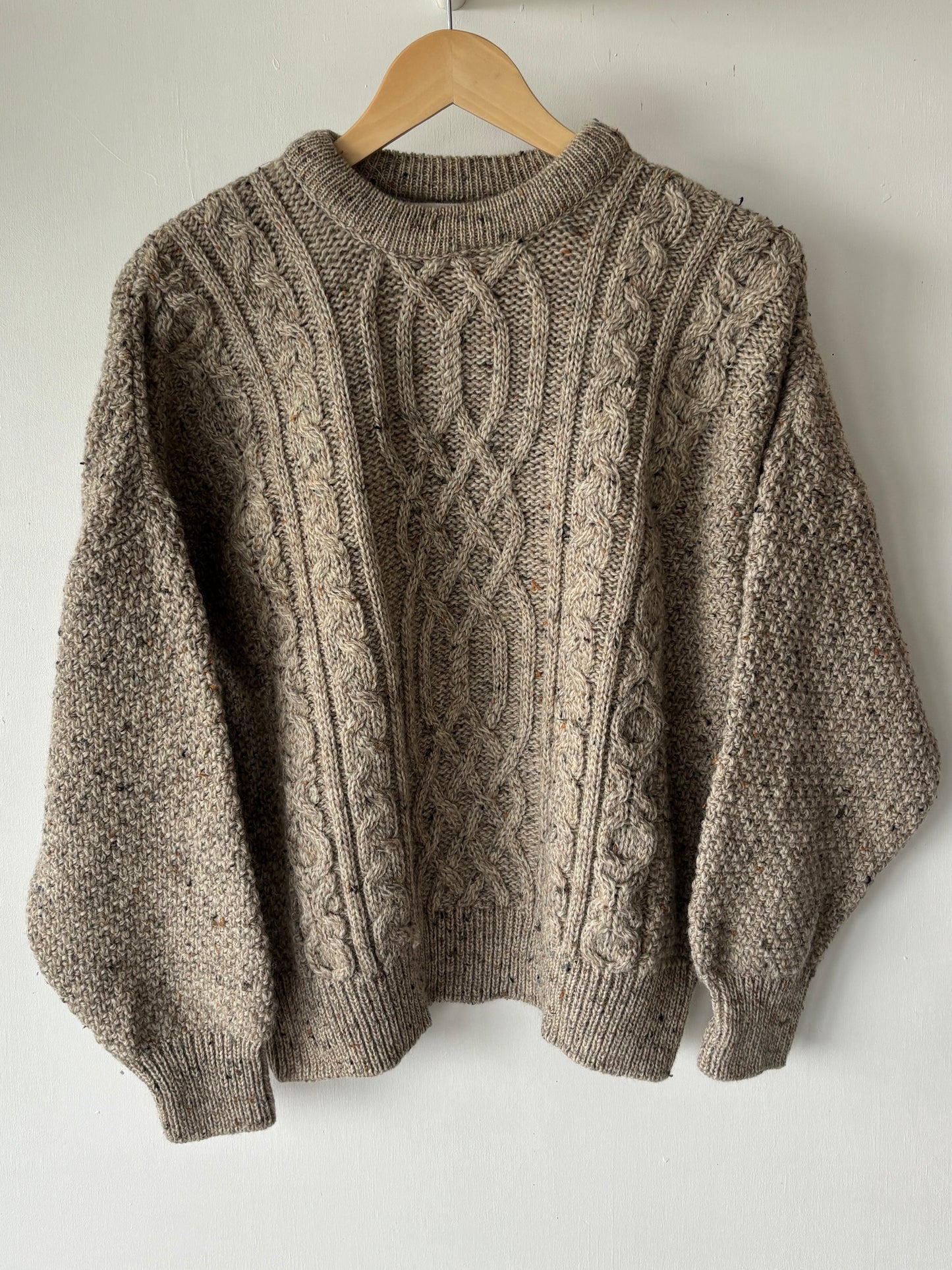 S - VINTAGE ARAN SWEATSHIRT