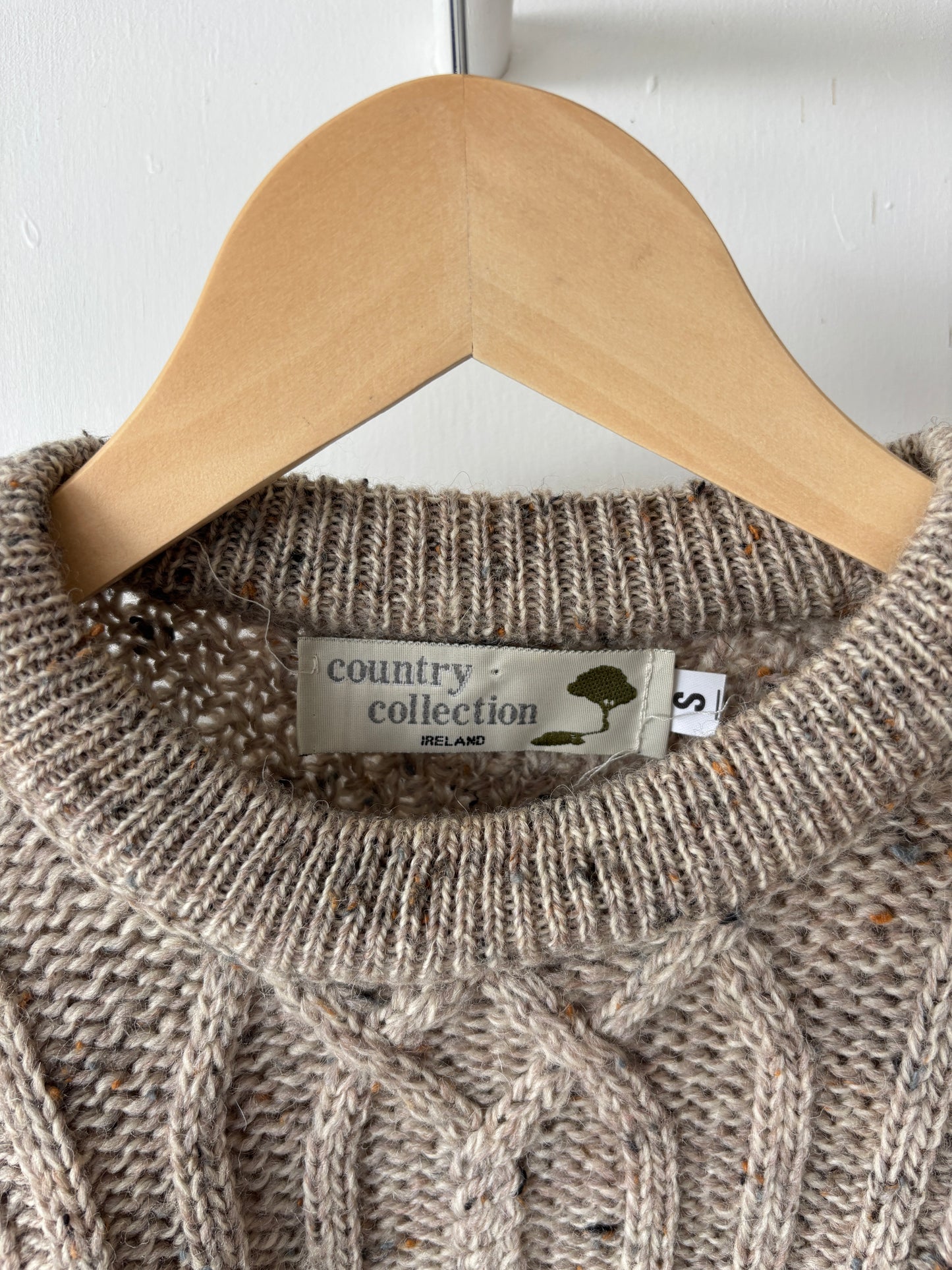 S - VINTAGE ARAN SWEATSHIRT