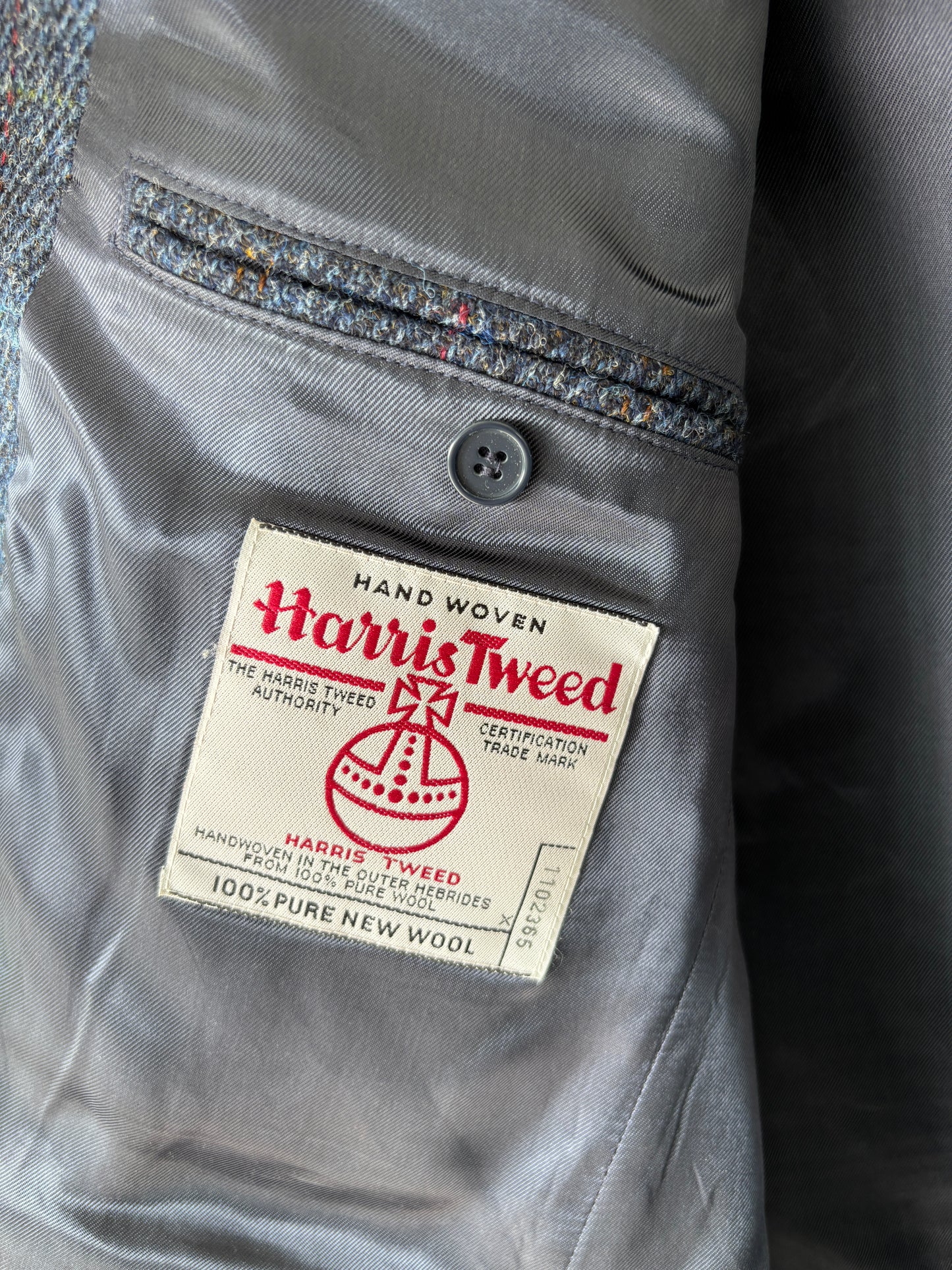 L - VINTAGE HARRIS TWEED BLAZER