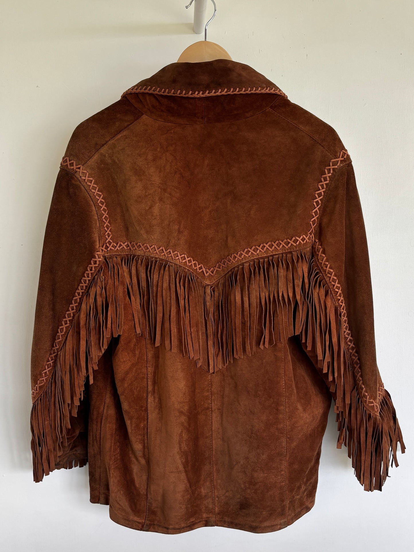 M - VINTAGE SUEDE FRINGE JACKET