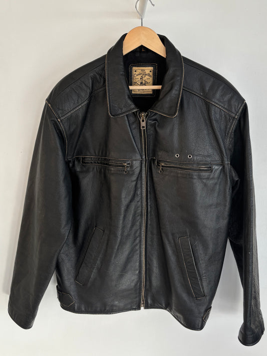 L - VINTAGE LEATHER JACKET