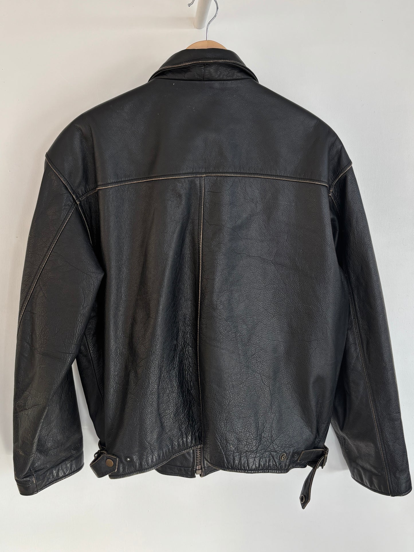 L - VINTAGE LEATHER JACKET