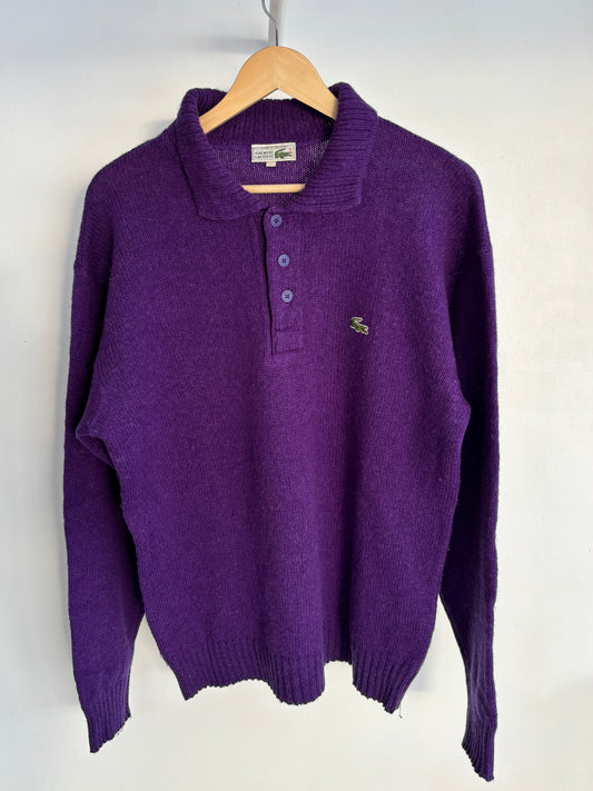 L - VINTAGE LACOSTE KNITTED SWEATSHIRT