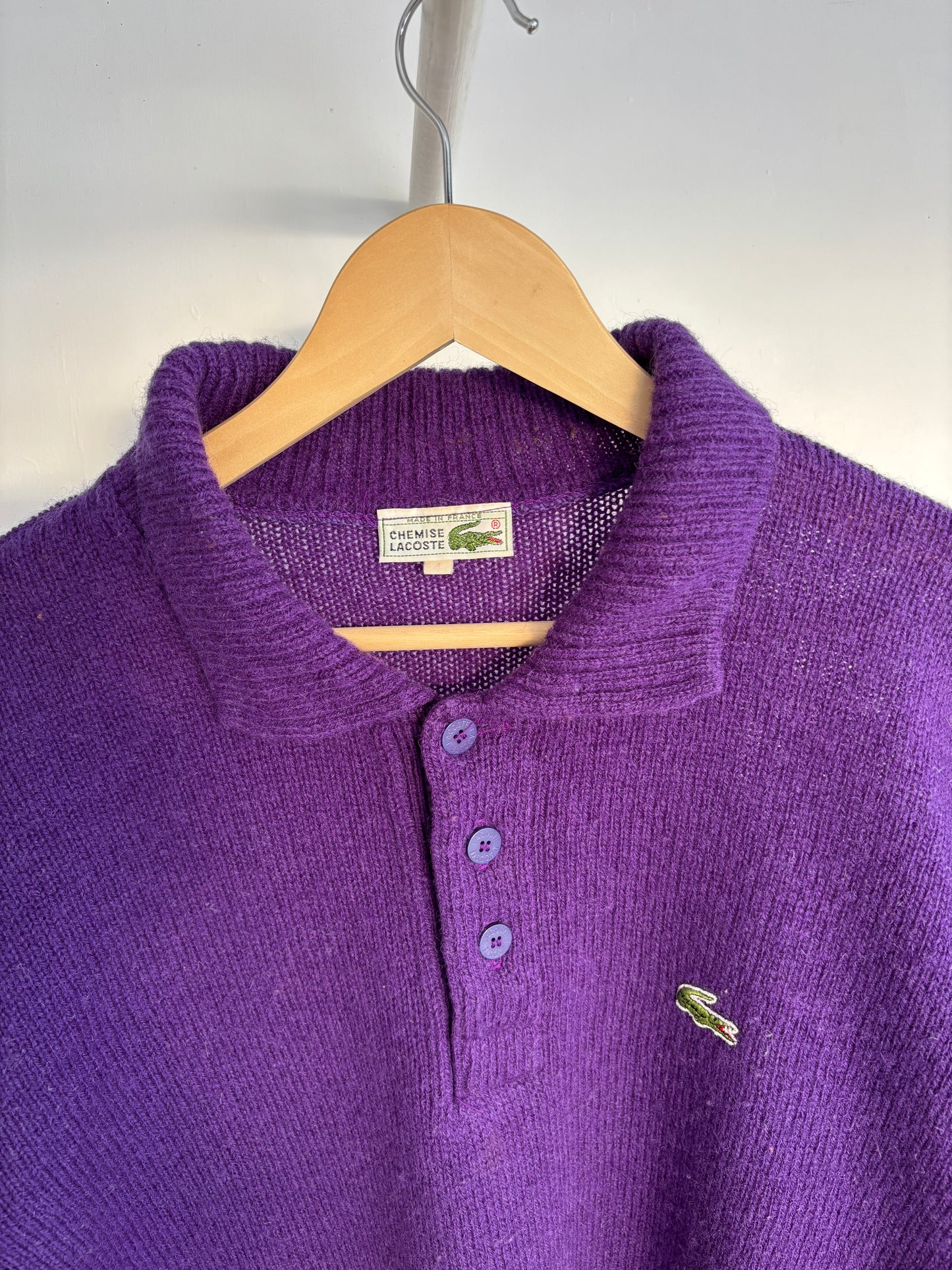 L - VINTAGE LACOSTE KNITTED SWEATSHIRT