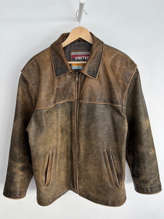 L - VINTAGE LEATHER JACKET