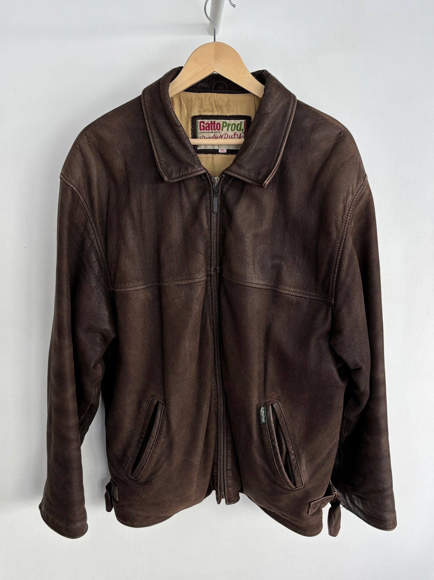 L - VINTAGE LEATHER JACKET
