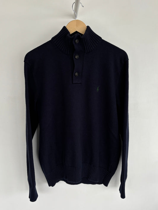 M - VINTAGE RALPH LAUREN BUTTON UP SWEATSHIRT