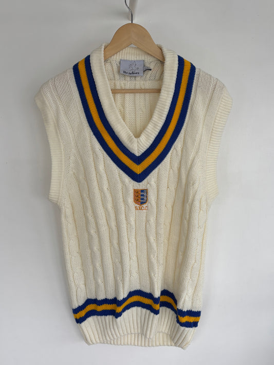 L - VINTAGE CRICKET VEST