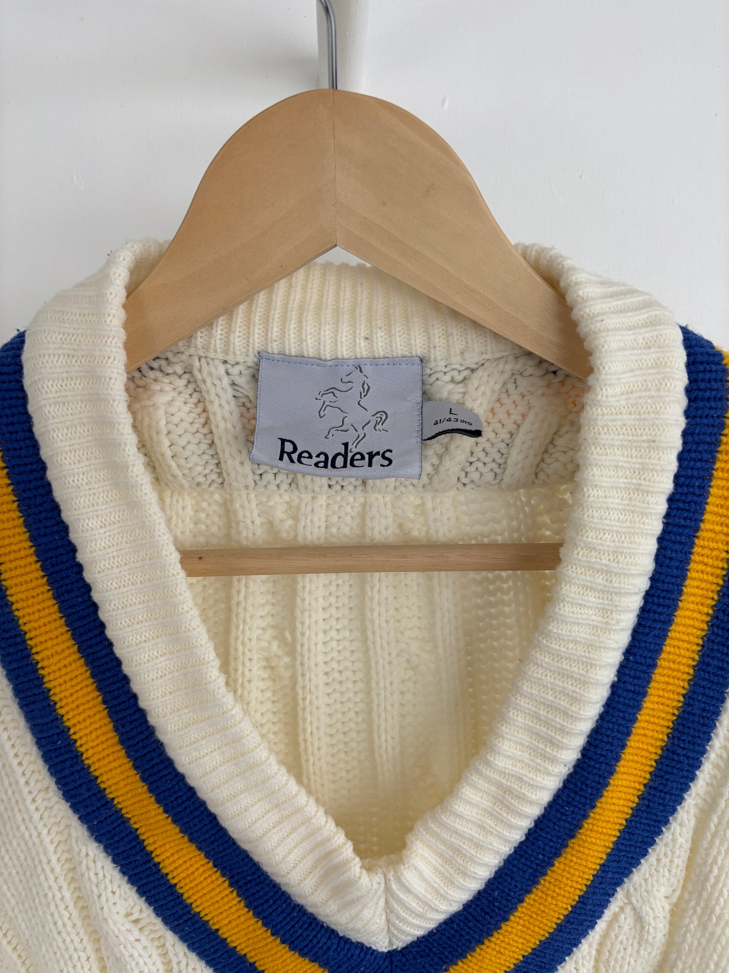 L - VINTAGE CRICKET VEST