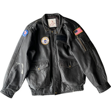 Load image into Gallery viewer, M -  VINTAGE ARMY LEATHER JACKET