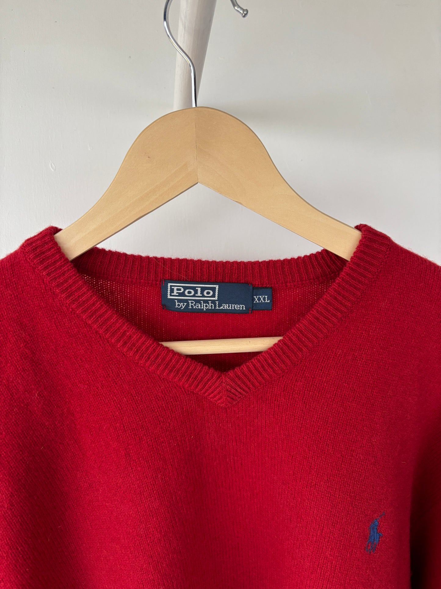 L - VINTAGE RALPH LAUREN LAMBSWOOL V-NECK