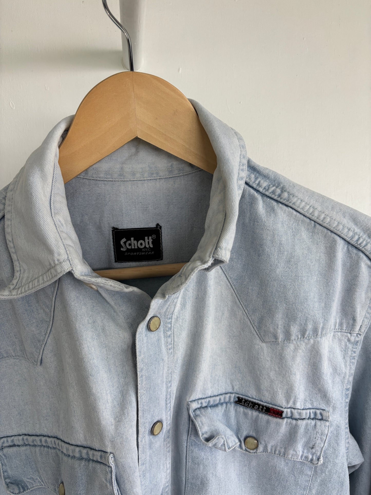 S - VINTAGE SCHOTT DENIM SHIRT