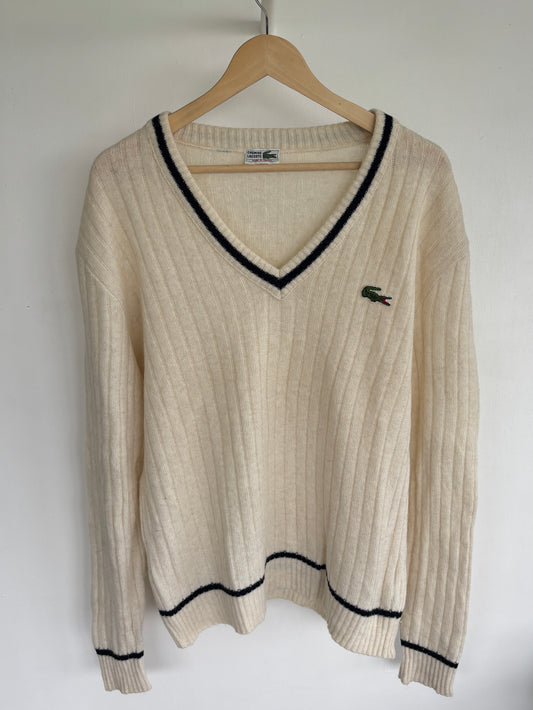 L - VINTAGE LACOSTE TENNIS SWEATSHIRT