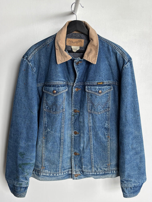 L - VINTAGE WRANGLER LINED DENIM JACKET