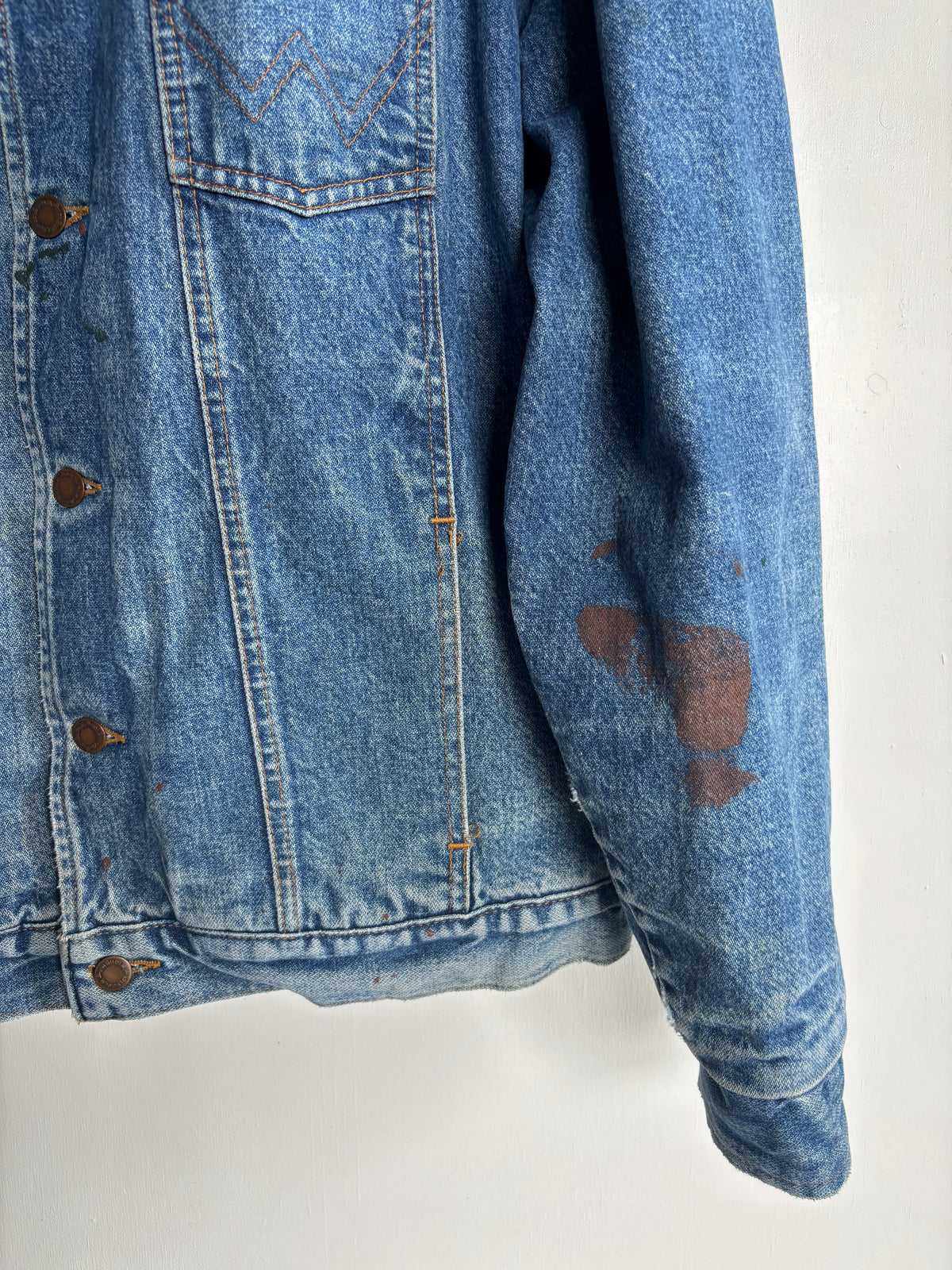 L - VINTAGE WRANGLER LINED DENIM JACKET