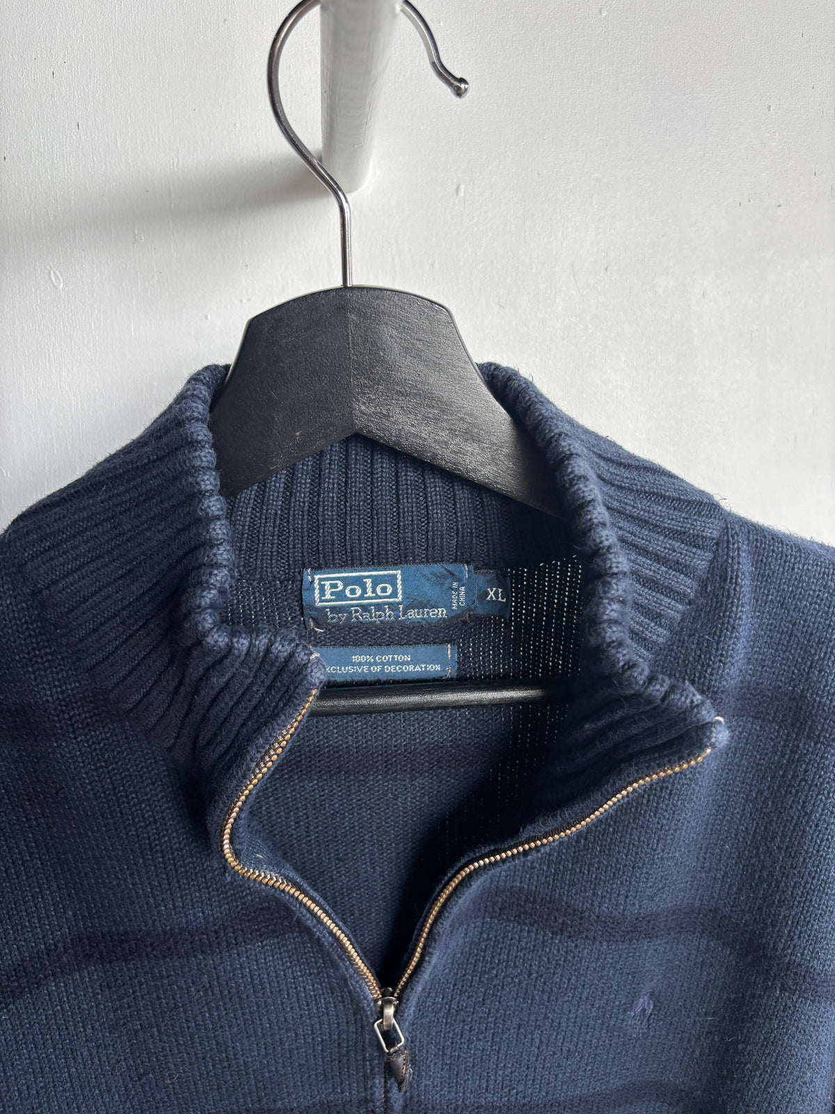 L - VINTAGE RALPH LAUREN QUARTER ZIP SWEATSHIRT