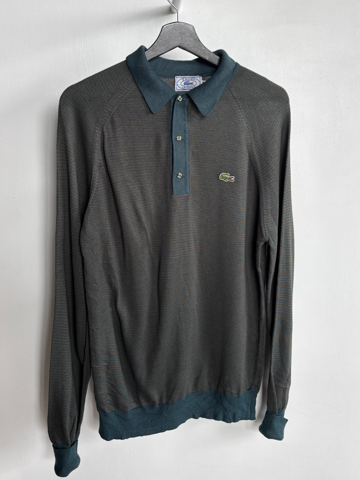 M - VINTAGE LACOSTE BUTTON UP SWEATSHIRT