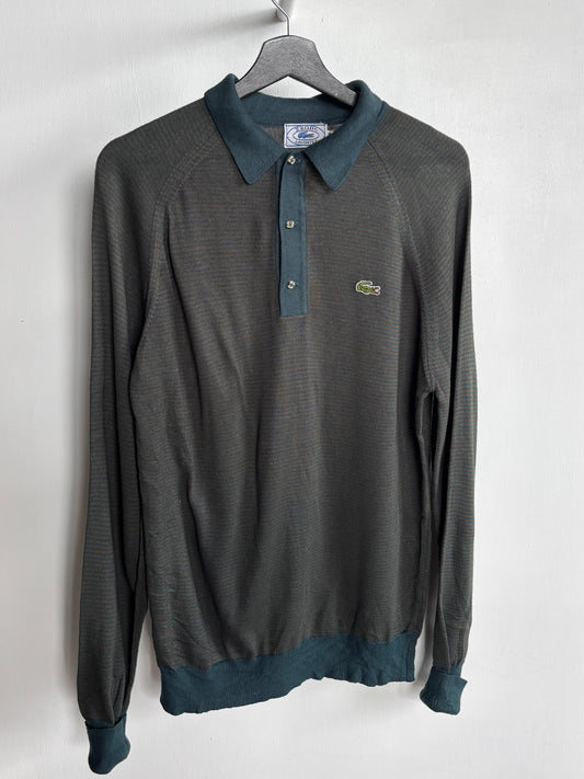 M - VINTAGE LACOSTE BUTTON UP SWEATSHIRT