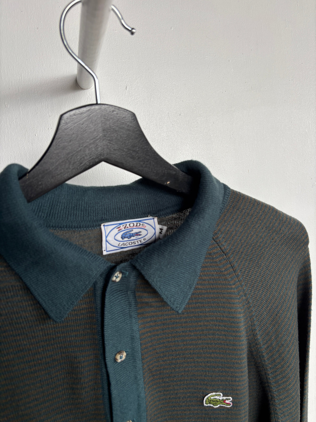 M - VINTAGE LACOSTE BUTTON UP SWEATSHIRT