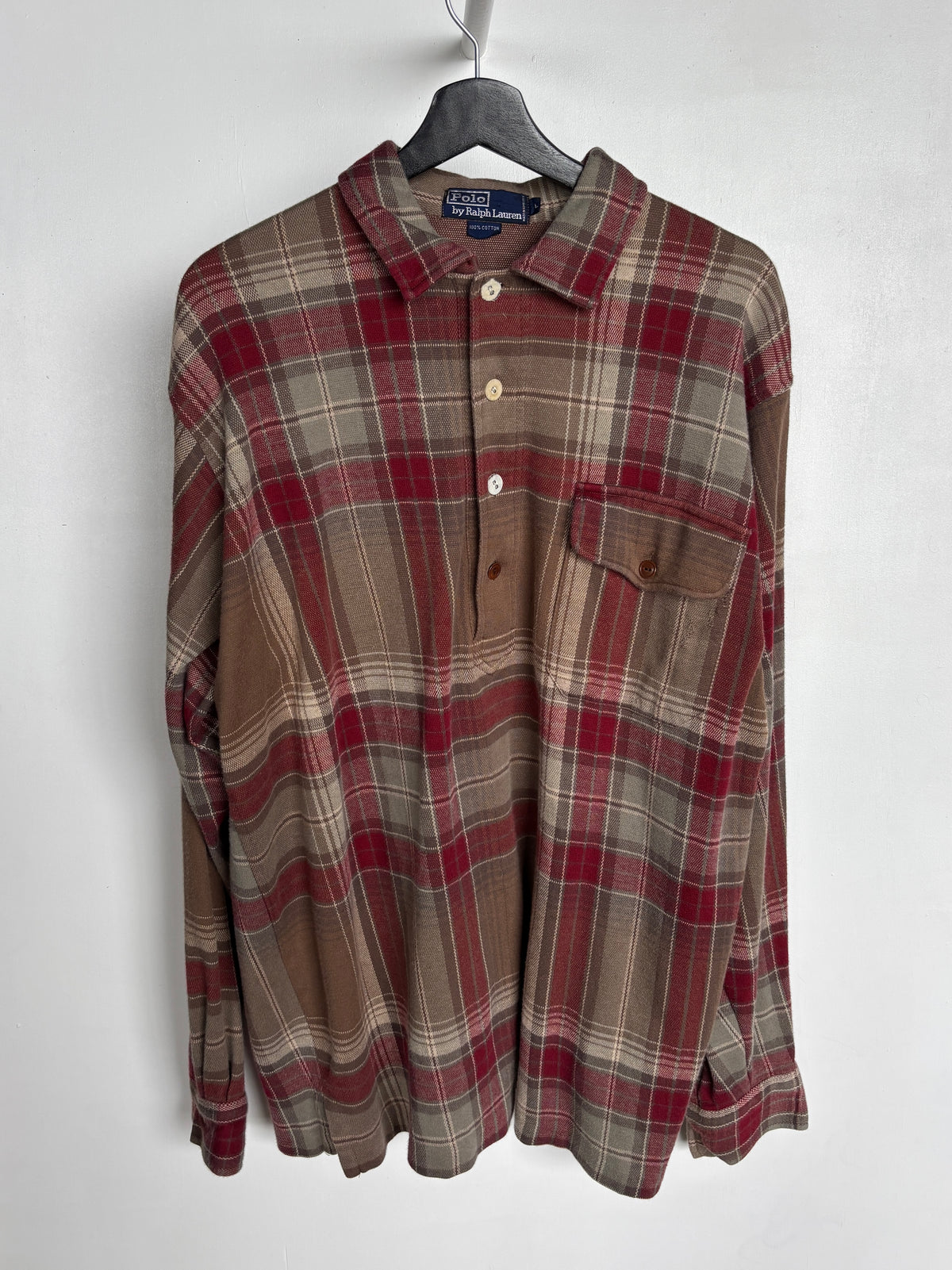 L - VINTAGE RALPH LAUREN FLANNEL SHIRT