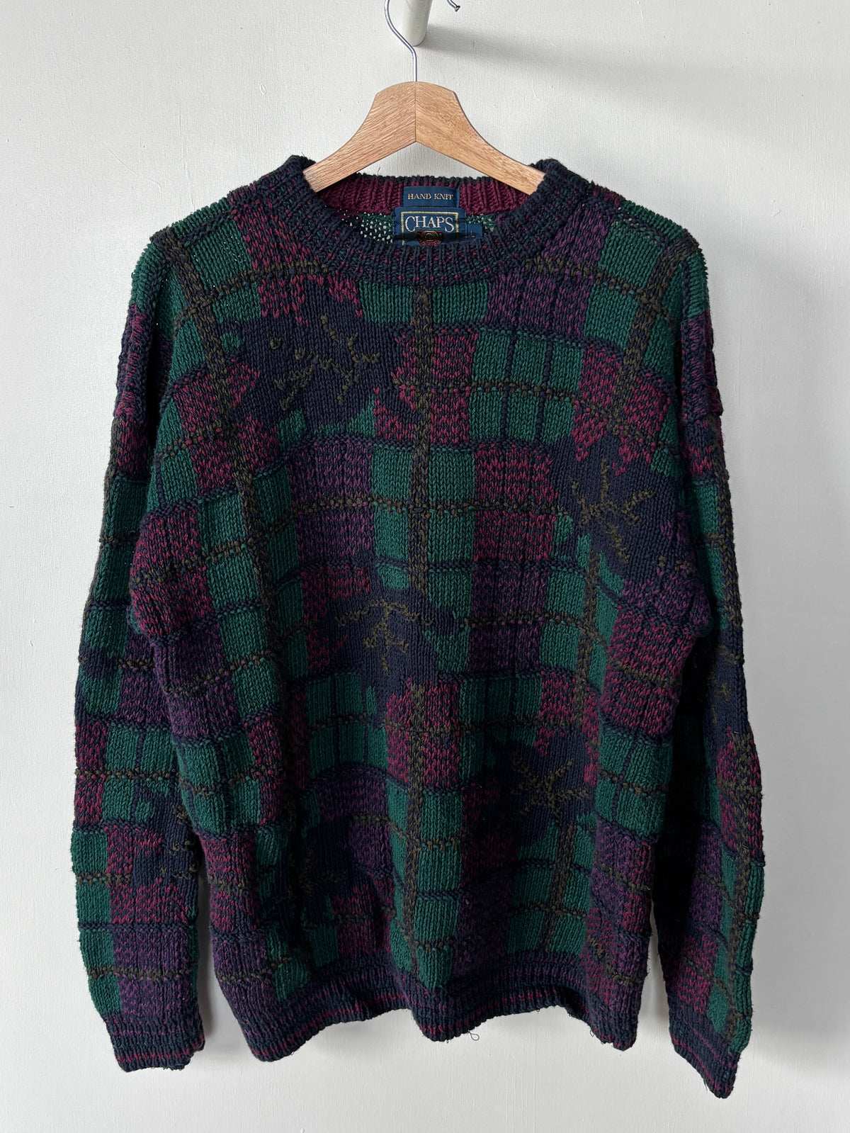 L - VINTAGE CHAPS KNITTED SWEATSHIRT