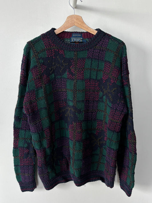 L - VINTAGE CHAPS KNITTED SWEATSHIRT
