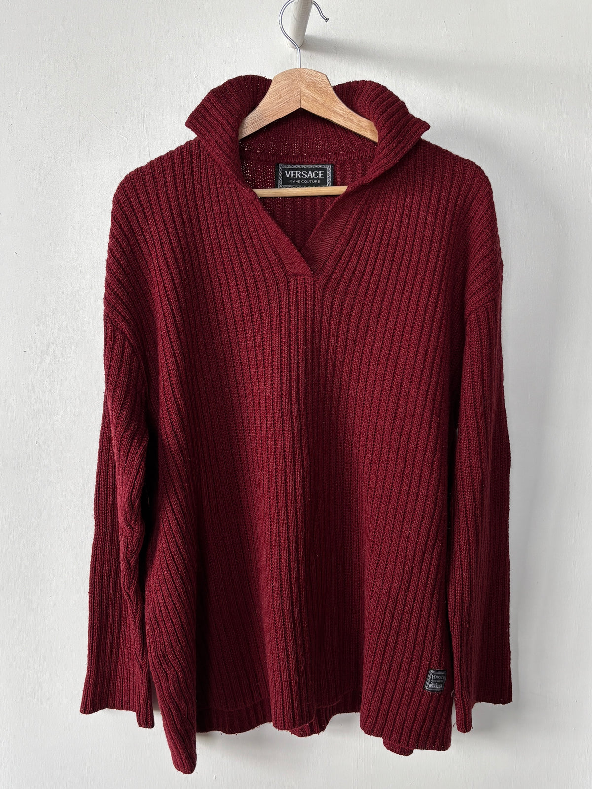 L - VINTAGE KNITTED VERSACE SWEATSHIRT