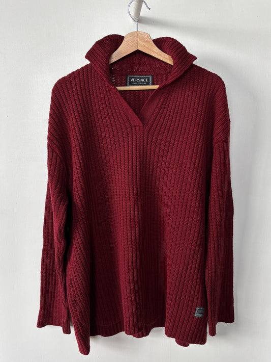 L - VINTAGE KNITTED VERSACE SWEATSHIRT