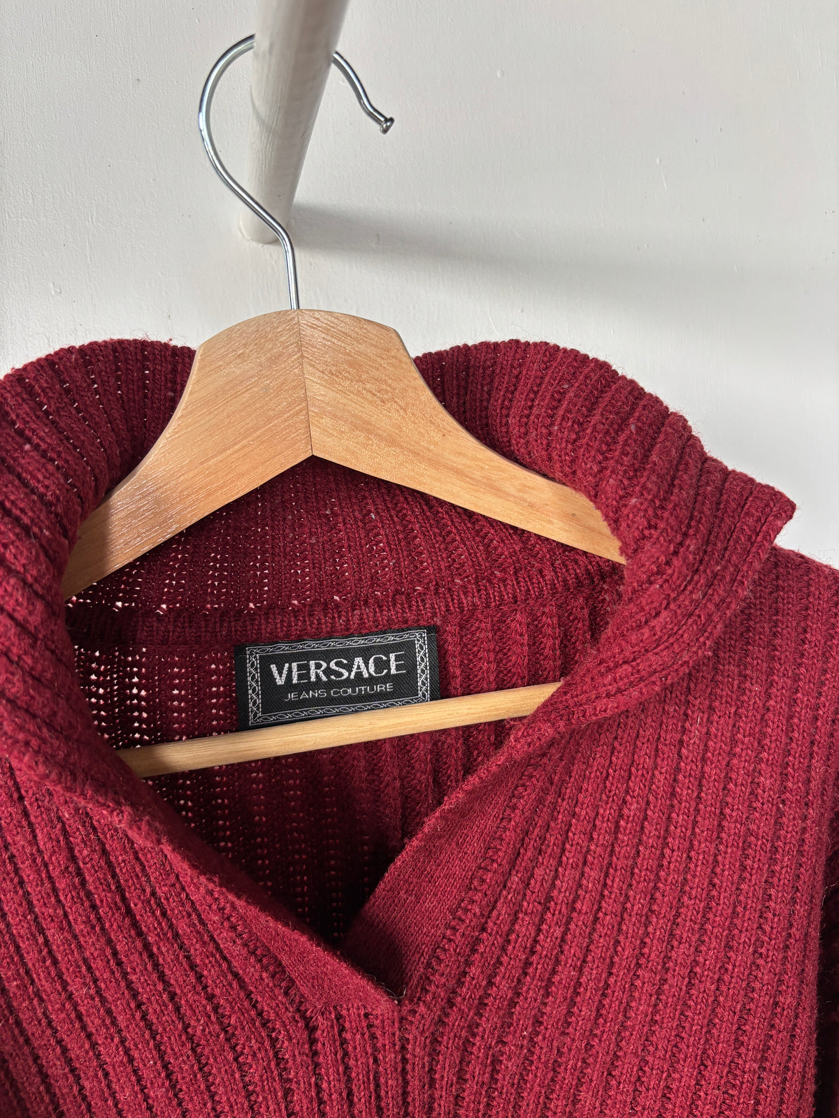 L - VINTAGE KNITTED VERSACE SWEATSHIRT