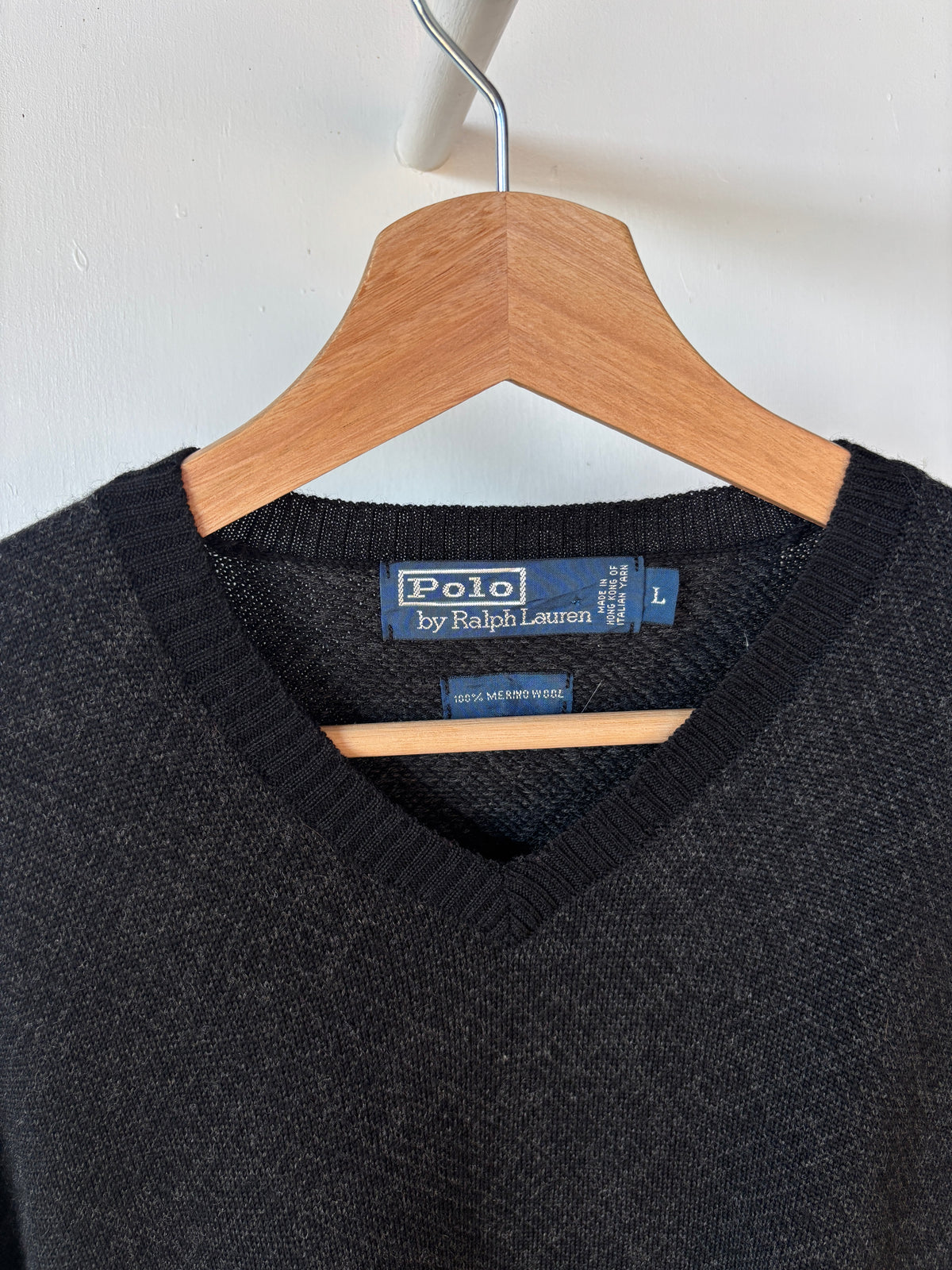 L - VINTAGE RALPH LAUREN MERINO WOOL SWEATSHIRT