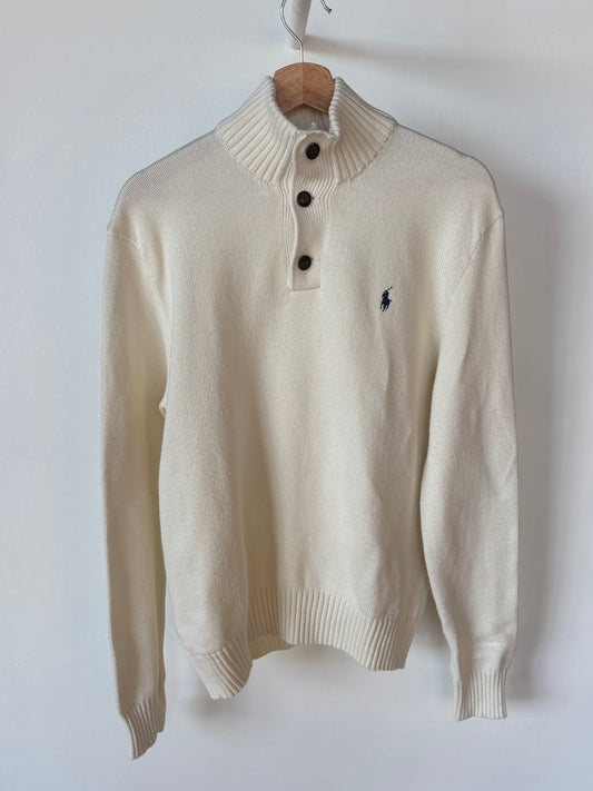 M - VINTAGE RALPH LAUREN BUTTON UP SWEATSHIRT