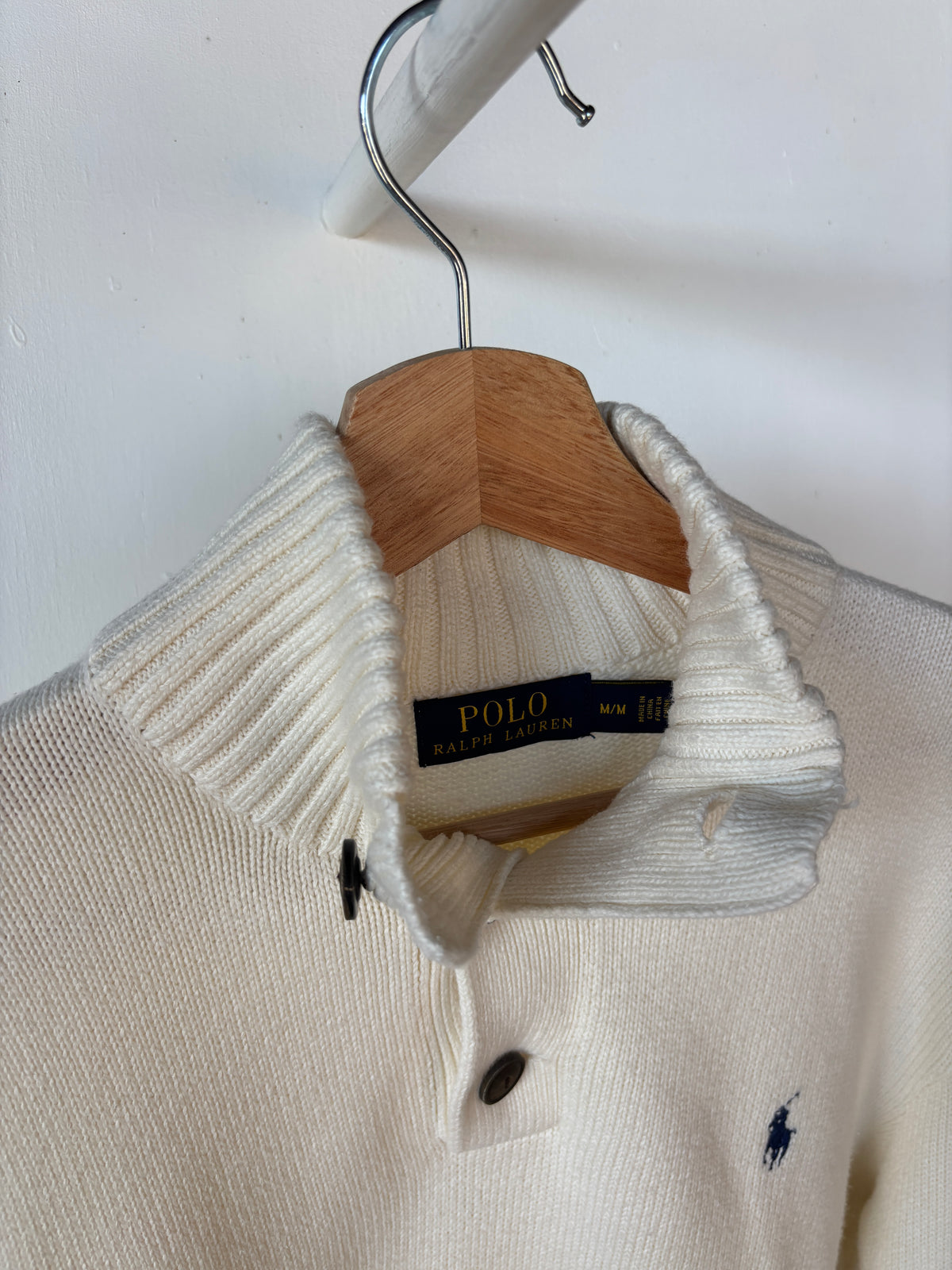 M - VINTAGE RALPH LAUREN BUTTON UP SWEATSHIRT