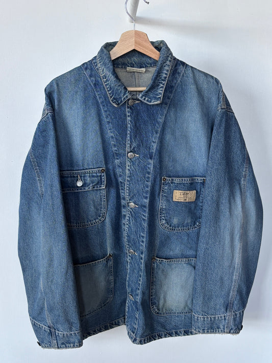 L - VINTAGE CROCKER DENIM CHORE JACKET