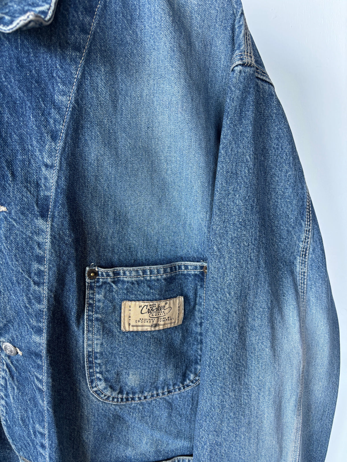 L - VINTAGE CROCKER DENIM CHORE JACKET