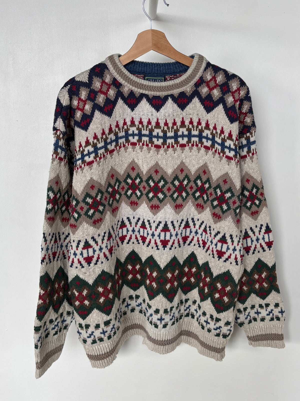 L - VINTAGE CHAPS KNITTED SWEATSHIRT