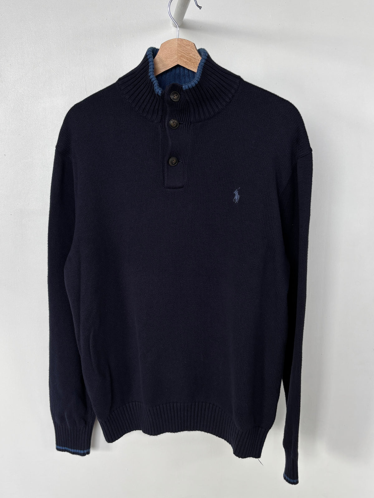 M - VINTAGE RALPH LAUREN BUTTON UP SWEATSHIRT