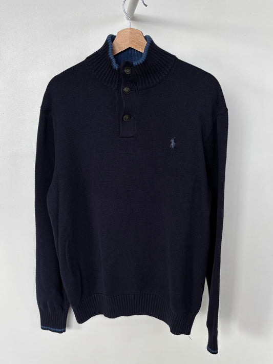 M - VINTAGE RALPH LAUREN BUTTON UP SWEATSHIRT