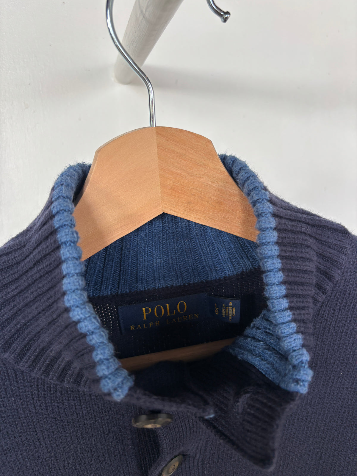 M - VINTAGE RALPH LAUREN BUTTON UP SWEATSHIRT