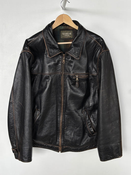 L - VINTAGE LEATHER JACKET