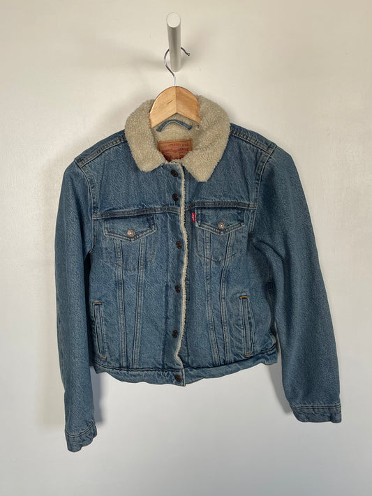 XS - VINTAGE LEVIS DENIM SHERPA JACKET