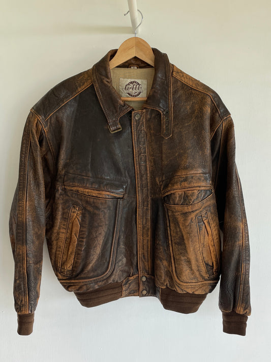 S - VINTAGE LEATHER JACKET